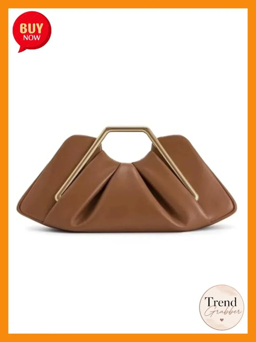 Vegan Leather Ruched Clutch Purse with Magnetic Closure for Evening Weddings